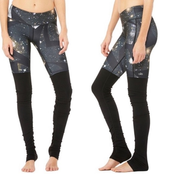 Alo Goddess Space Galaxy Leggings Medium - Picture 1 of 8